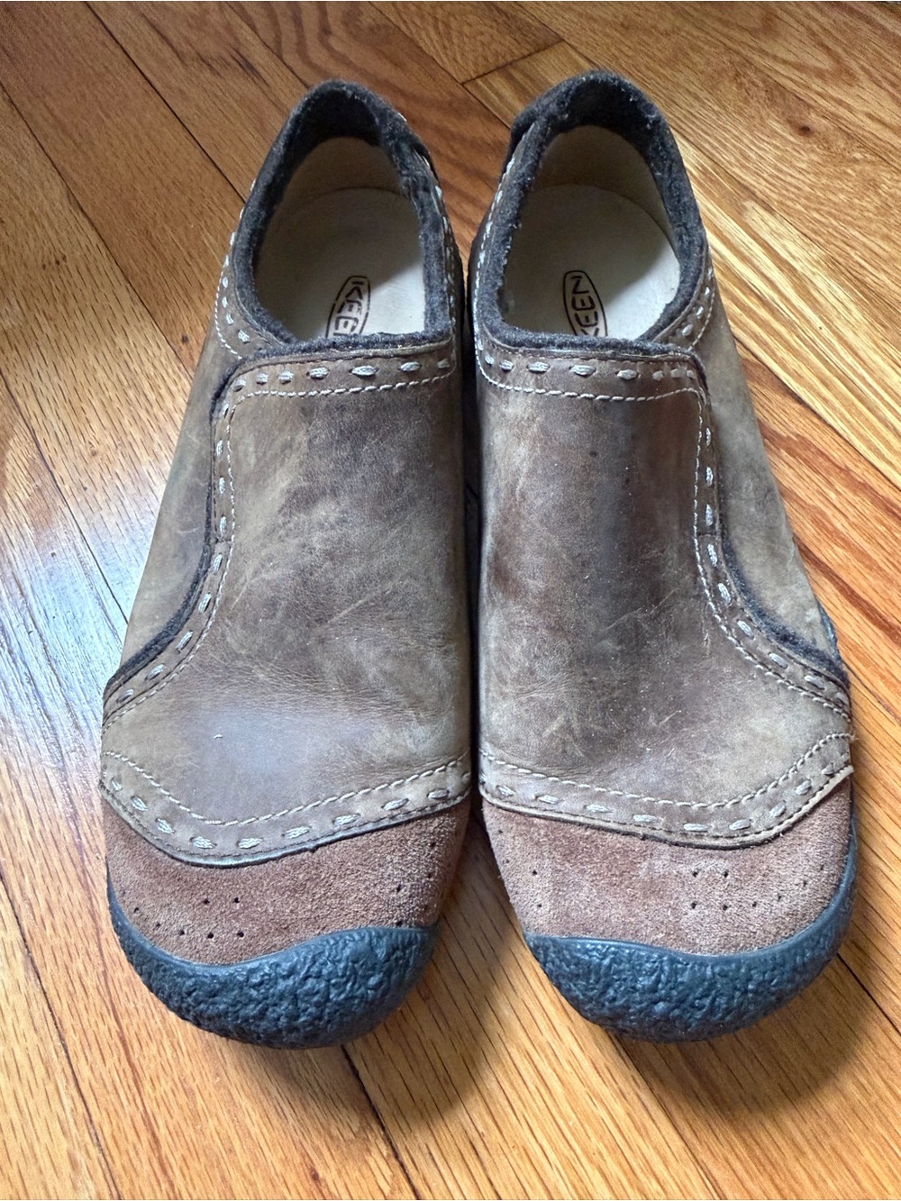 KEEN Kaci Leather Slip On Shoes Comfort Loafers Clogs Bumper Toe Women’s Size 8